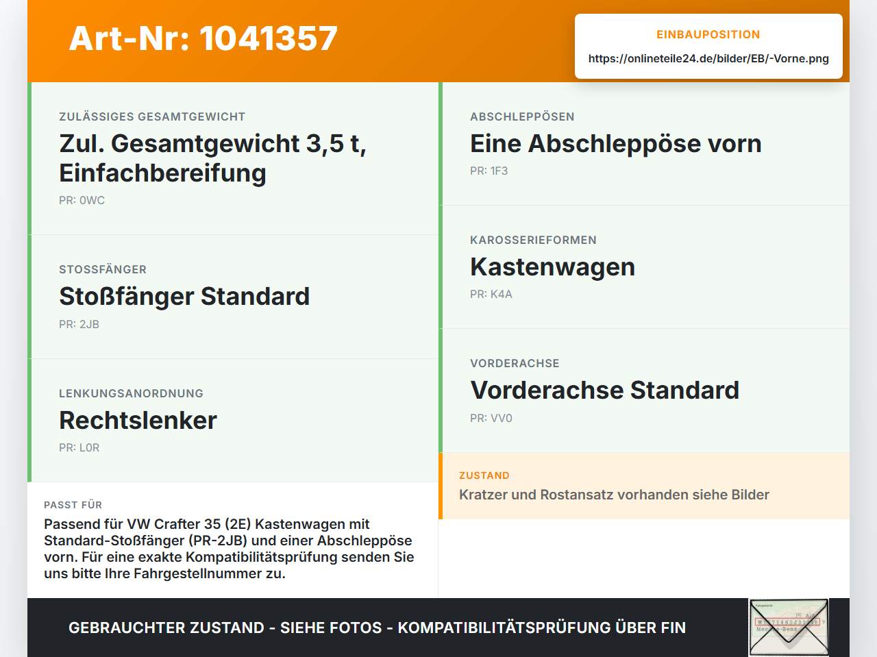 VW Crafter 2E 35 11-16 Stoßstangenträger Stoßfängerträger Querträger Vorne VW Crafter 2E 35 11-16 07.10.2016... Vorschau 3