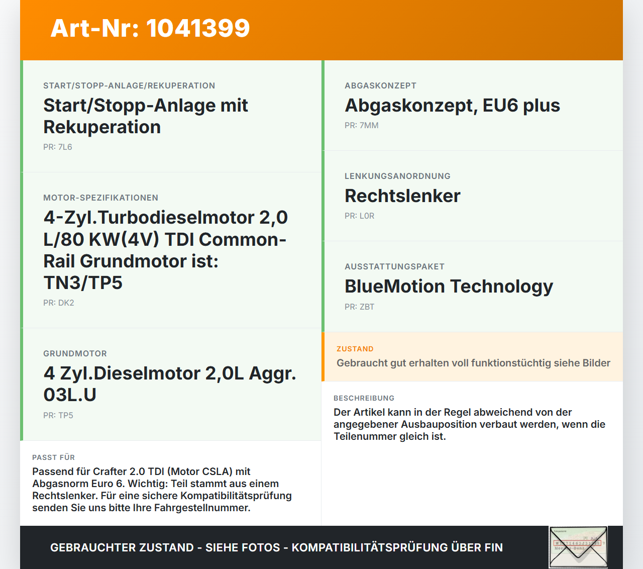 VW Crafter 2E 35 11-16 TDI 2,0 80KW Ansaugrohr Ladeluftschlauch Luftschlauch Pos.2 VW Crafter 2E 35 11-16... Vorschau 3