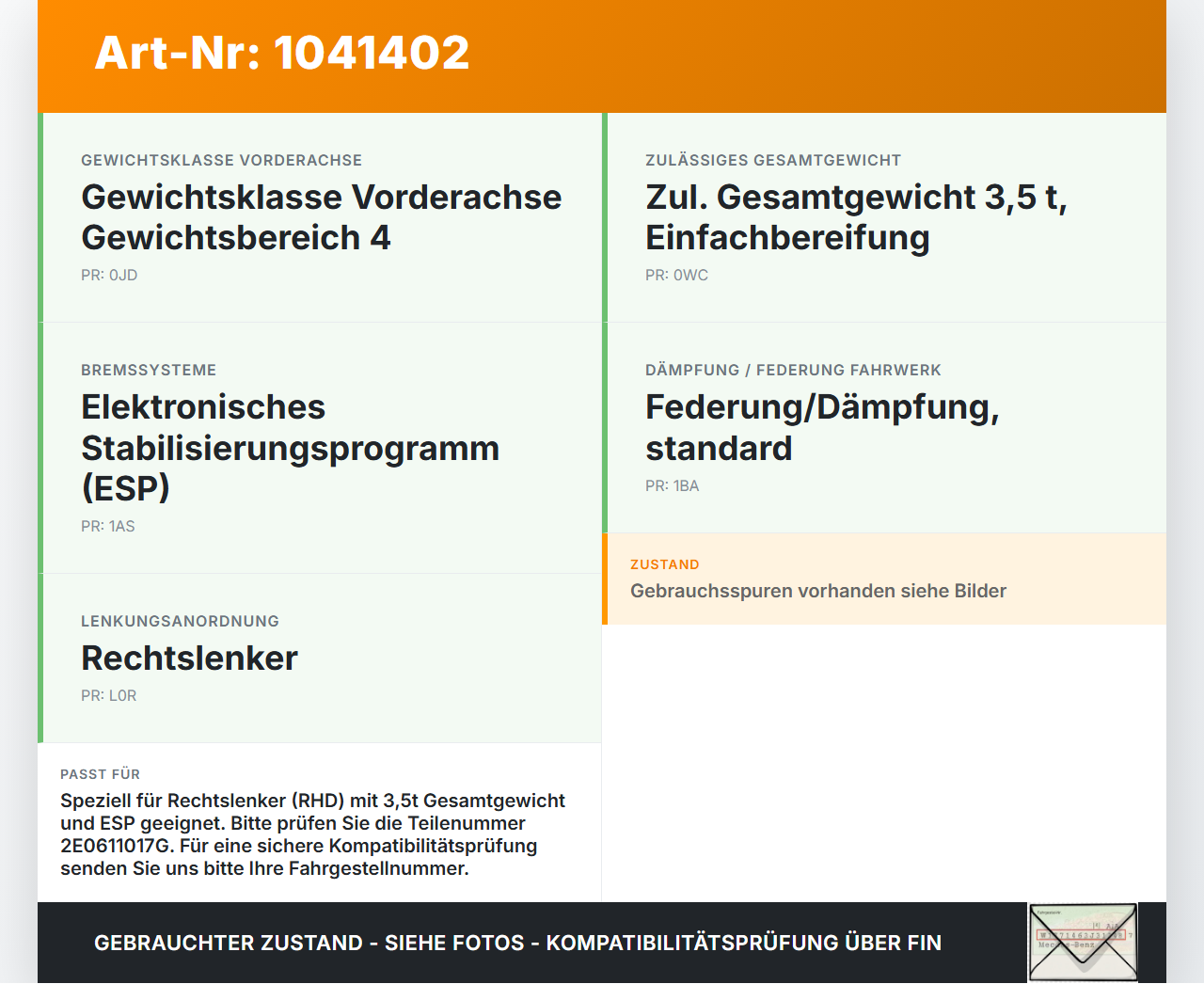VW Crafter 2E 35 11-16 RHD Hauptbremszylinder Bremszylinder VW Crafter 2E 35 11-16 07.10.2016 2E0611017G gebraucht Vorschau 3