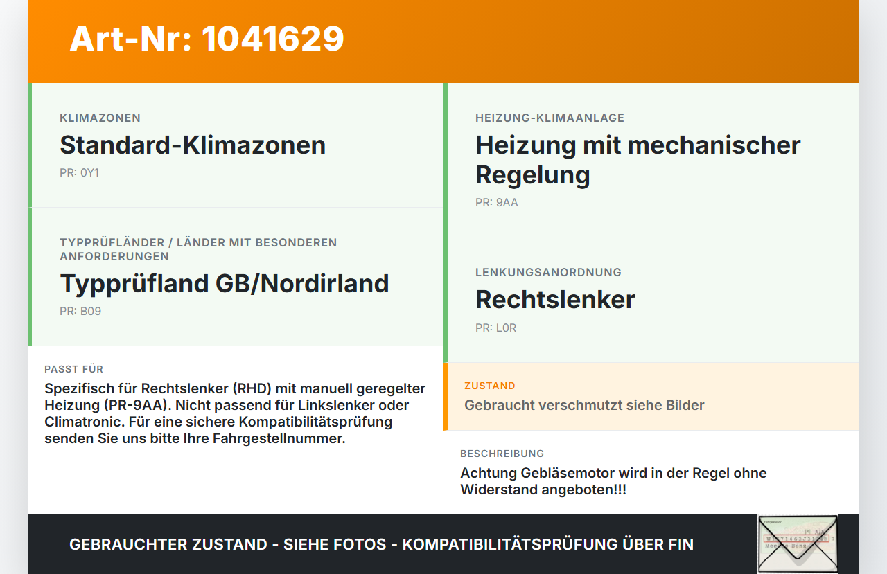 VW Crafter 2E 35 11-16 RHD Gebläsemotor Lüftermotor Heizungsgebläse VW Crafter 2E 35 11-16 07.10.2016 2E0819987... Vorschau 3