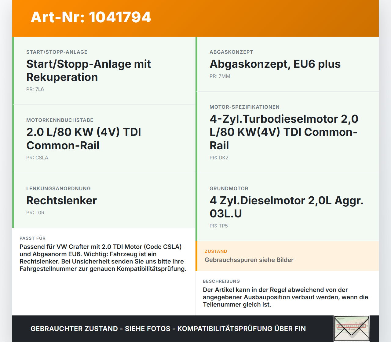 VW Crafter 2E 35 11-16 TDI 2,0 80KW Ansaugrohr Ladeluftschlauch Luftschlauch Pos.1 VW Crafter 2E 35 11-16... Vorschau 3