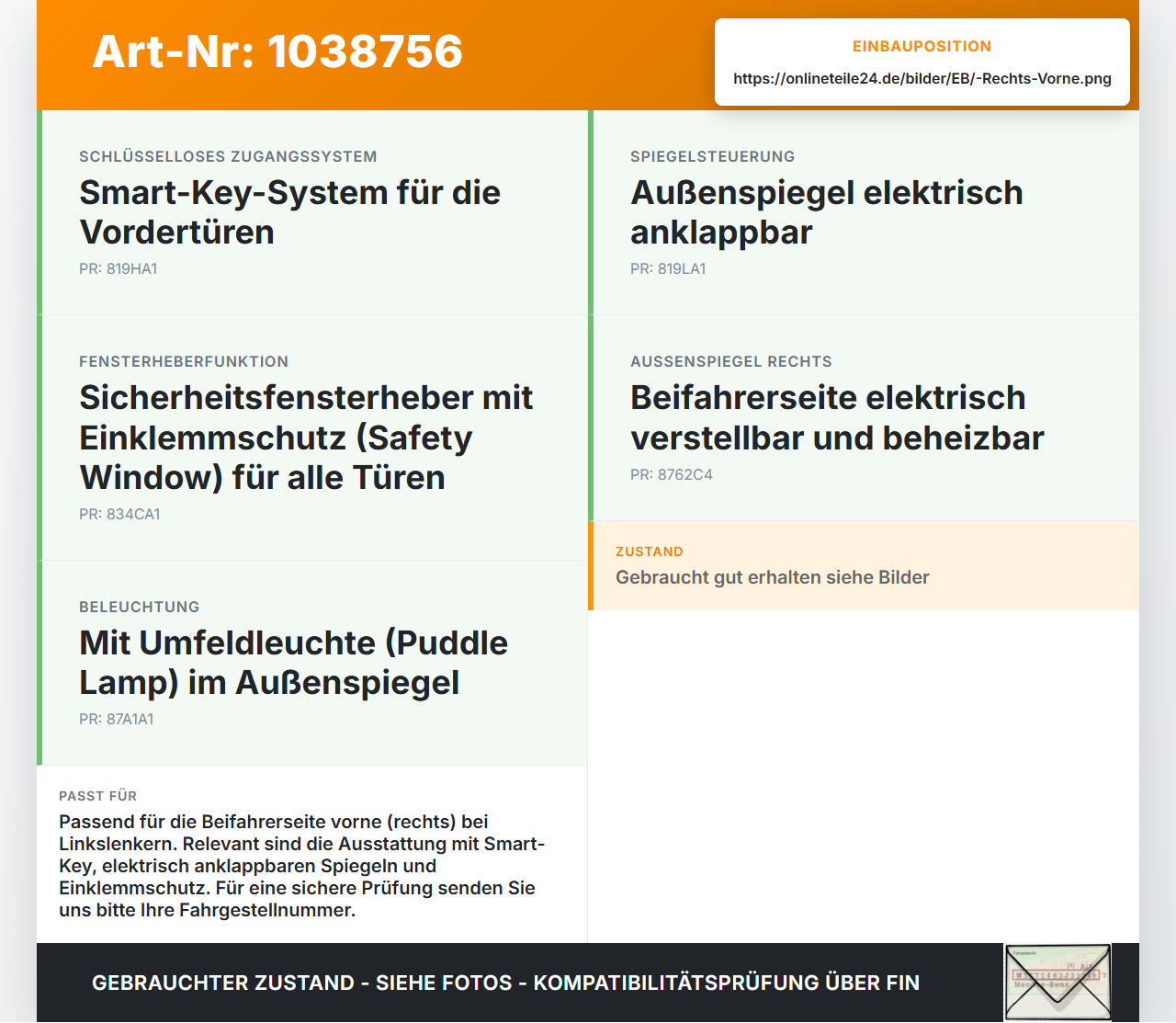KIA Carens RP IV 13-19 Kabelbaum für Tür und Fensterheber Rechts Vorne KIA Carens RP IV 13-19 29.08.2014 91610A4150... Vorschau 3