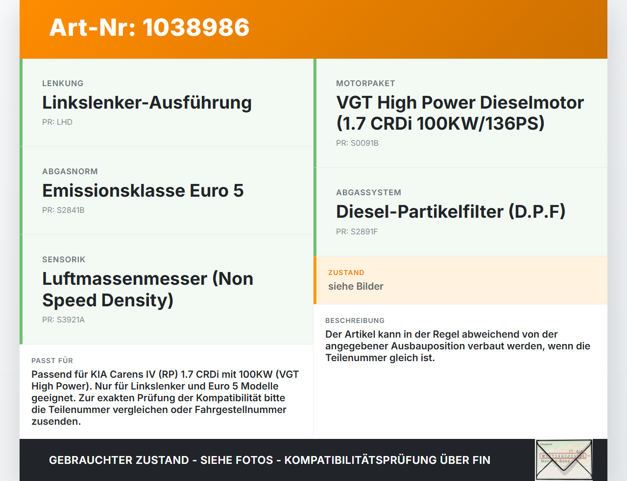 KIA Carens RP IV 13-19 CRDi 1,7 100KW Ansaugrohr Luftführung Luftkanal KIA Carens RP IV 13-19 29.08.2014... Vorschau 3