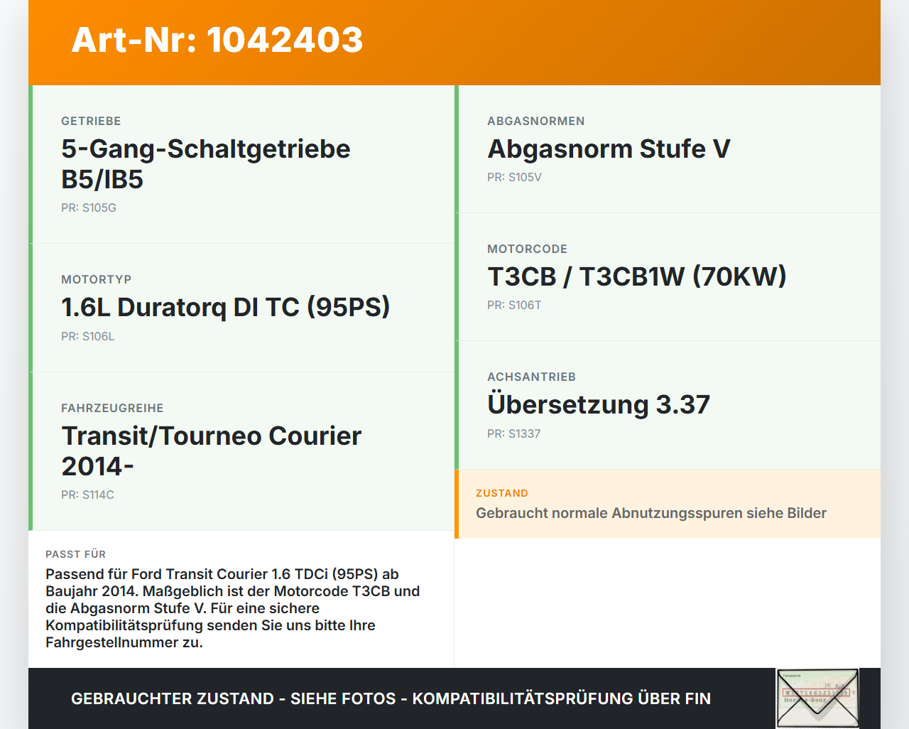 Ford Transit Courier 14-18 TDCi 1,6 70KW T3CB1W Ölmessstab Öl Stab Ford Transit Courier 14-18 04.07.2014... Vorschau 3