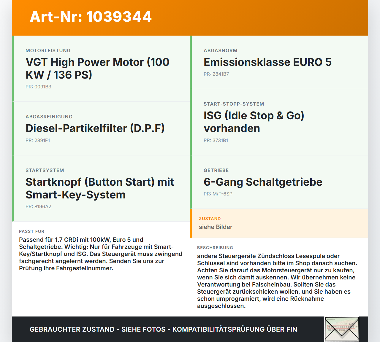 KIA Carens RP IV 13-19 CRDi 1,7 100KW Steuergerät ECU für Motor Motorsteuergerät KIA Carens RP IV 13-19 29.08.2014... Vorschau 3