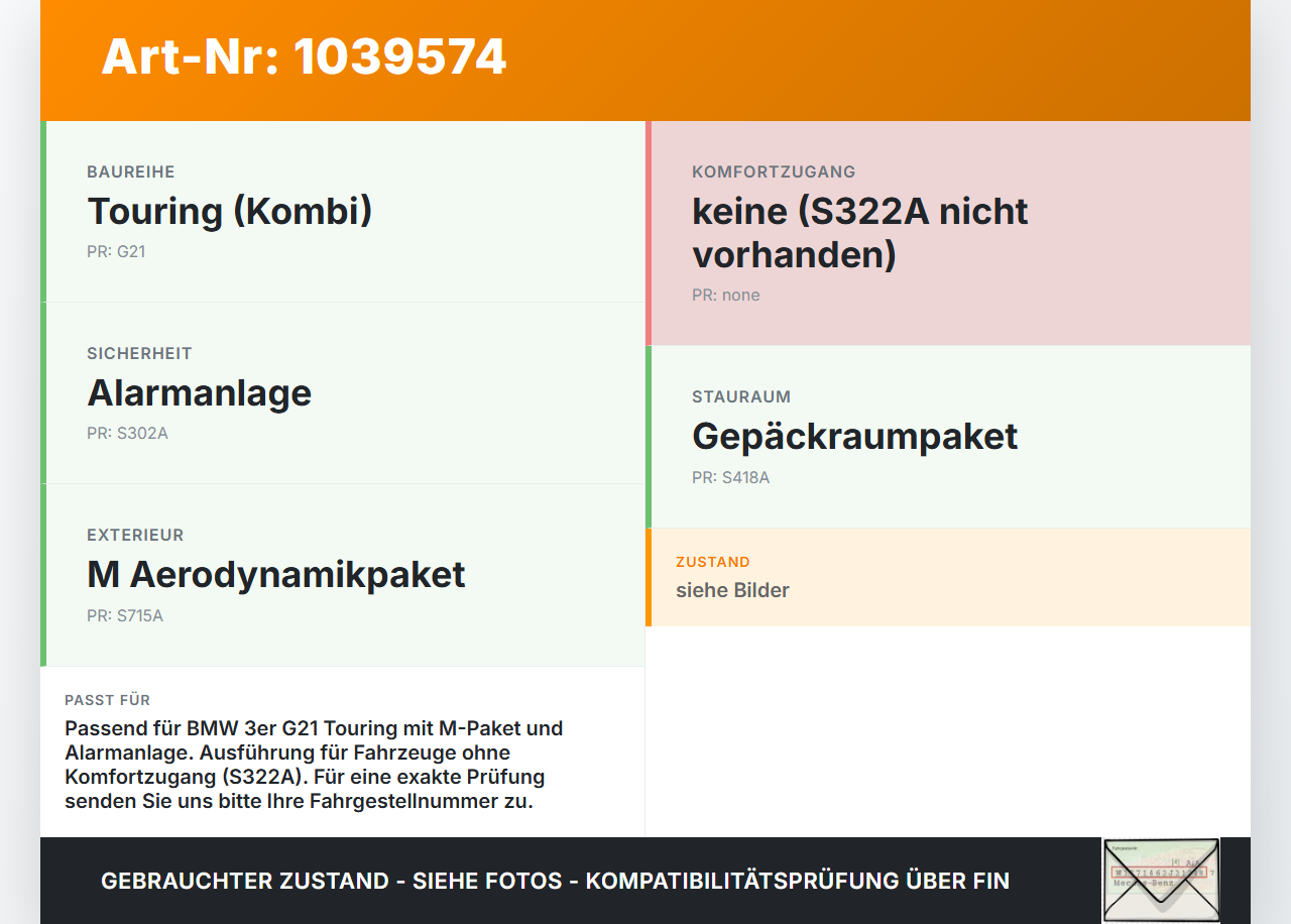 BMW G21 320dx 3er 19-22 Schalter Taster für Heckklappe Öffner BMW G21 320dx 3er 19-22 17.09.2020 3156424... Vorschau 3
