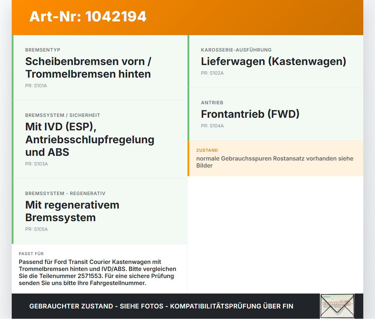 Ford Transit Courier 14-18 Kasten Hinterachse Achse m. Trommelbremse Ford Transit Courier 14-18 04.07.2014... Vorschau 3