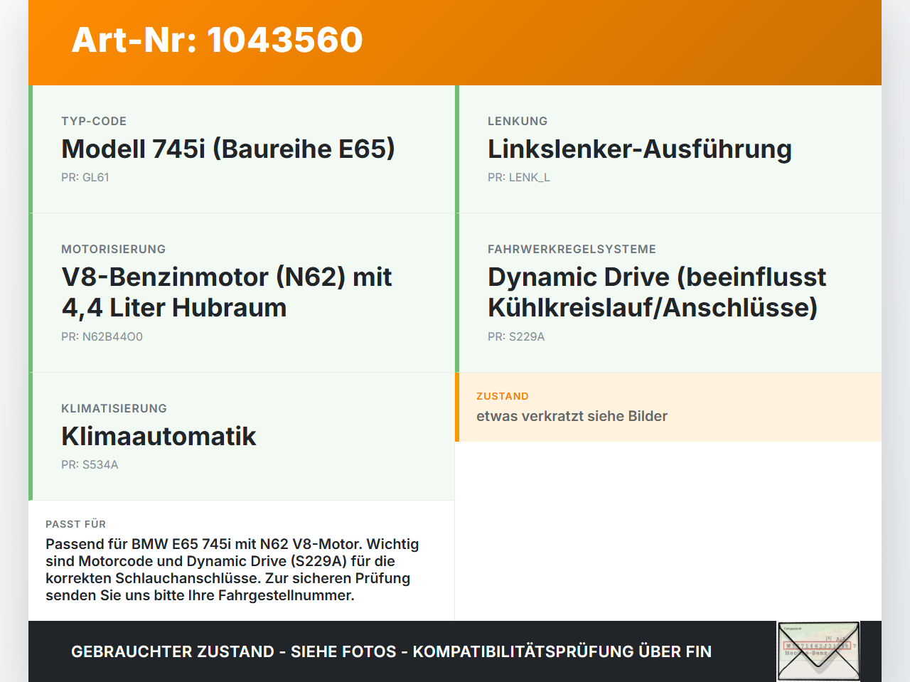BMW E65 7er 01-05 4,4 245KW Ausgleichsbehälter Kühlmittelausgleichbehälter f. Kühlmittel BMW E65 7er 01-05... Vorschau 3
