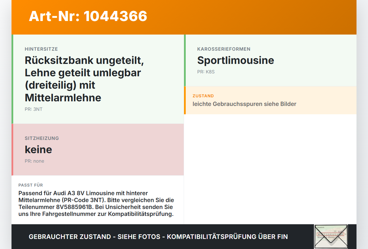 Audi A3 8V 8VS 16-20 Lim Becherhalter Getränkehalter Audi A3 8V 8VS 16-20 18.12.2019 8V5885961B A053629 gebraucht Vorschau 3
