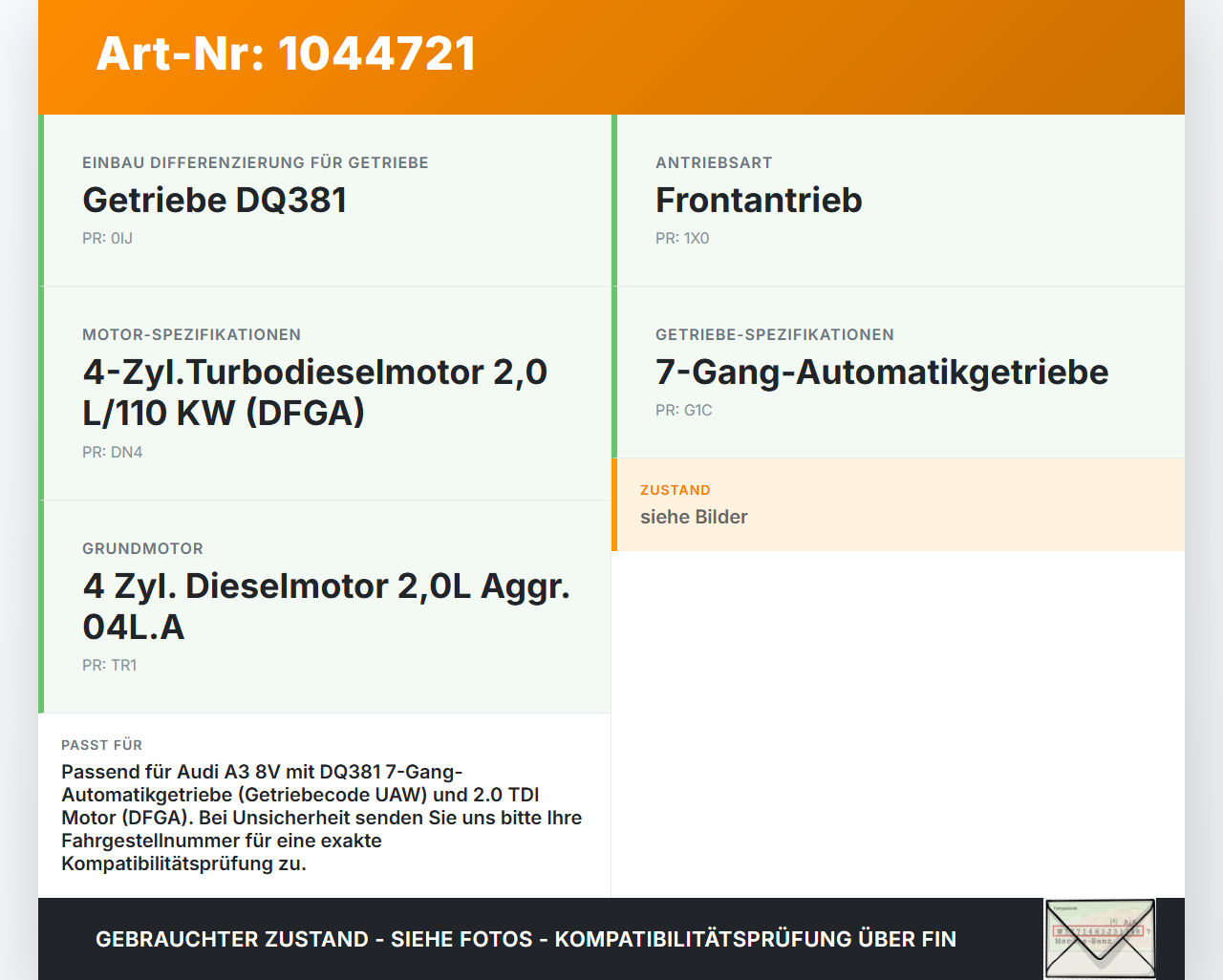 Audi A3 8V 8VS 16-20 TDI 2,0 110KW DFGA Actuator Hydraulikpumpe für GEtriebe Audi A3 8V 8VS 16-20 18.12.2019... Vorschau 3
