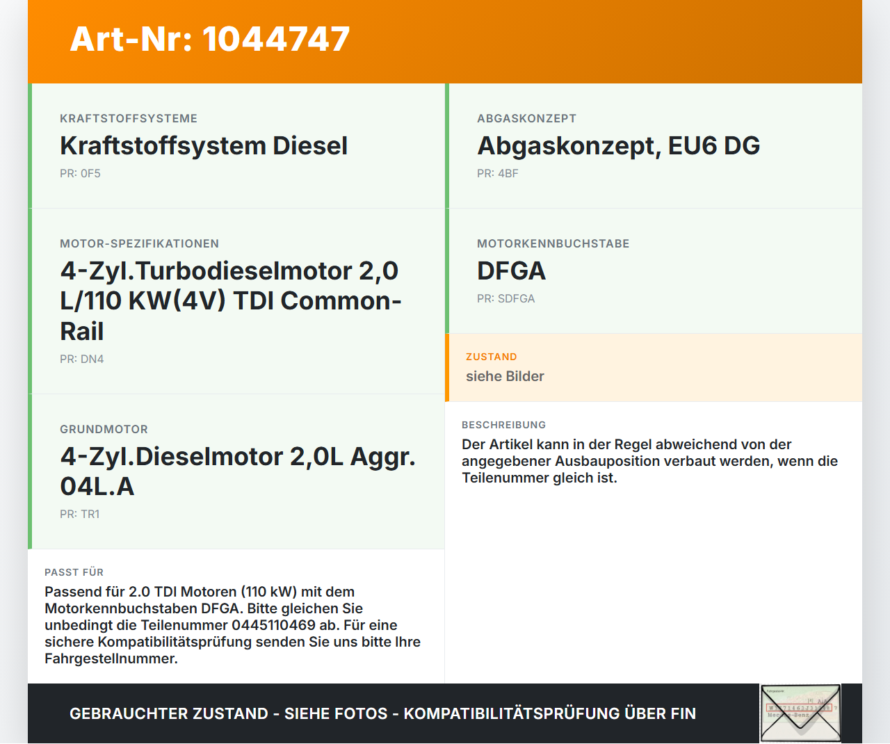 Audi A3 8V 8VS 16-20 TDI 2,0 110KW Injektor Einspritzdüse Zyl.1 Audi A3 8V 8VS 16-20 18.12.2019 04L130277AC... Vorschau 3