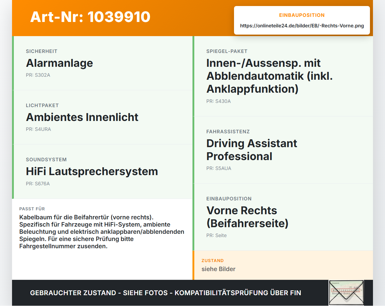 BMW G21 320dx 3er 19-22 Kombi Kabelbaum Tür Vorne Rechts HiFi Spiegel BMW G21 320dx 3er 19-22 17.09.2020 9436286... Vorschau 3