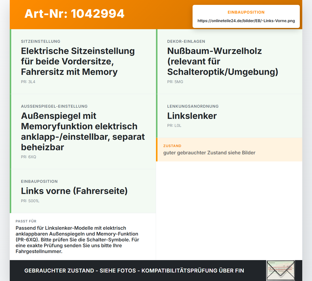 VW Passat 3C B6 05-10 Spiegelverstellung Aussenspiegel Schalter Links Vorne VW Passat 3C B6 05-10 07.12.2006... Vorschau 3