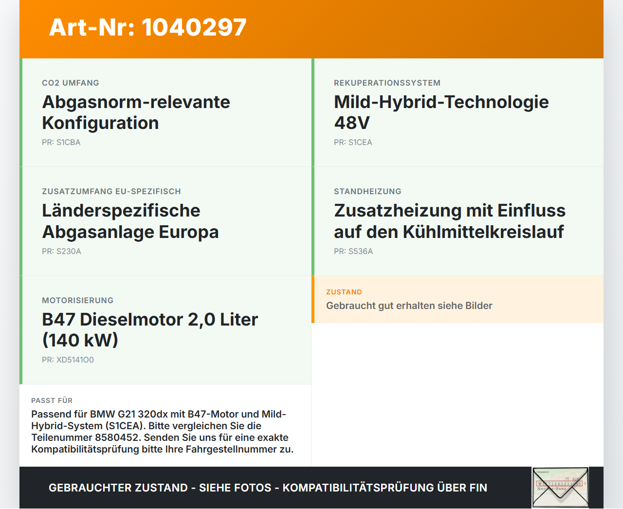 BMW G21 320dx 3er 19-22 2,0d 140KW Abgaskühlung Wärmetauscher für AGR BMW G21 320dx 3er 19-22 17.09.2020 7102262... Vorschau 3