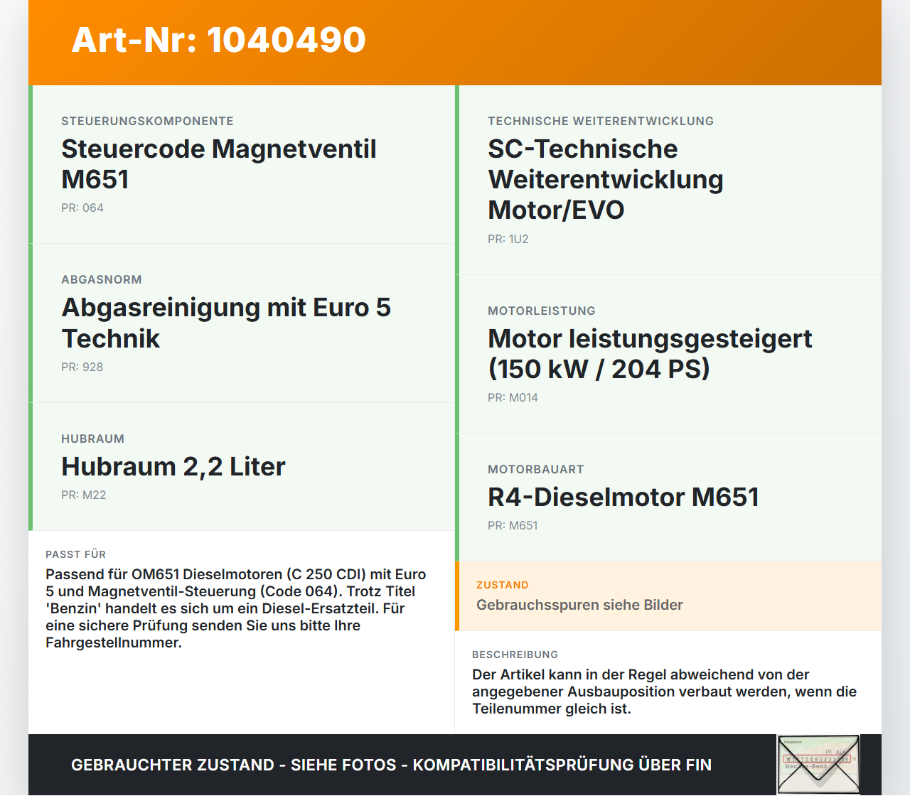 Mercedes W204 S204 C250 07-14 CDI 2,2 150KW Injektor Einspritzdüse Benzin Mercedes W204 S204 C250 07-14 29.08.2013... Vorschau 3