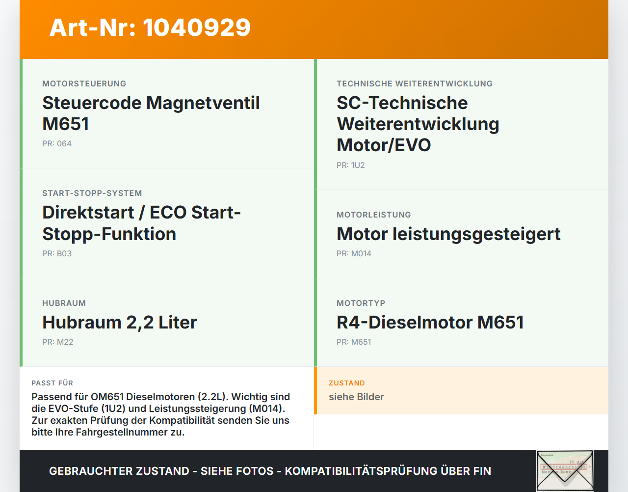 Mercedes W204 S204 C250 07-14 CDI 2,2 150KW Motor- Platte Stirnplatte Gehäuse für Motorblock Mercedes W204 S204... Vorschau 3