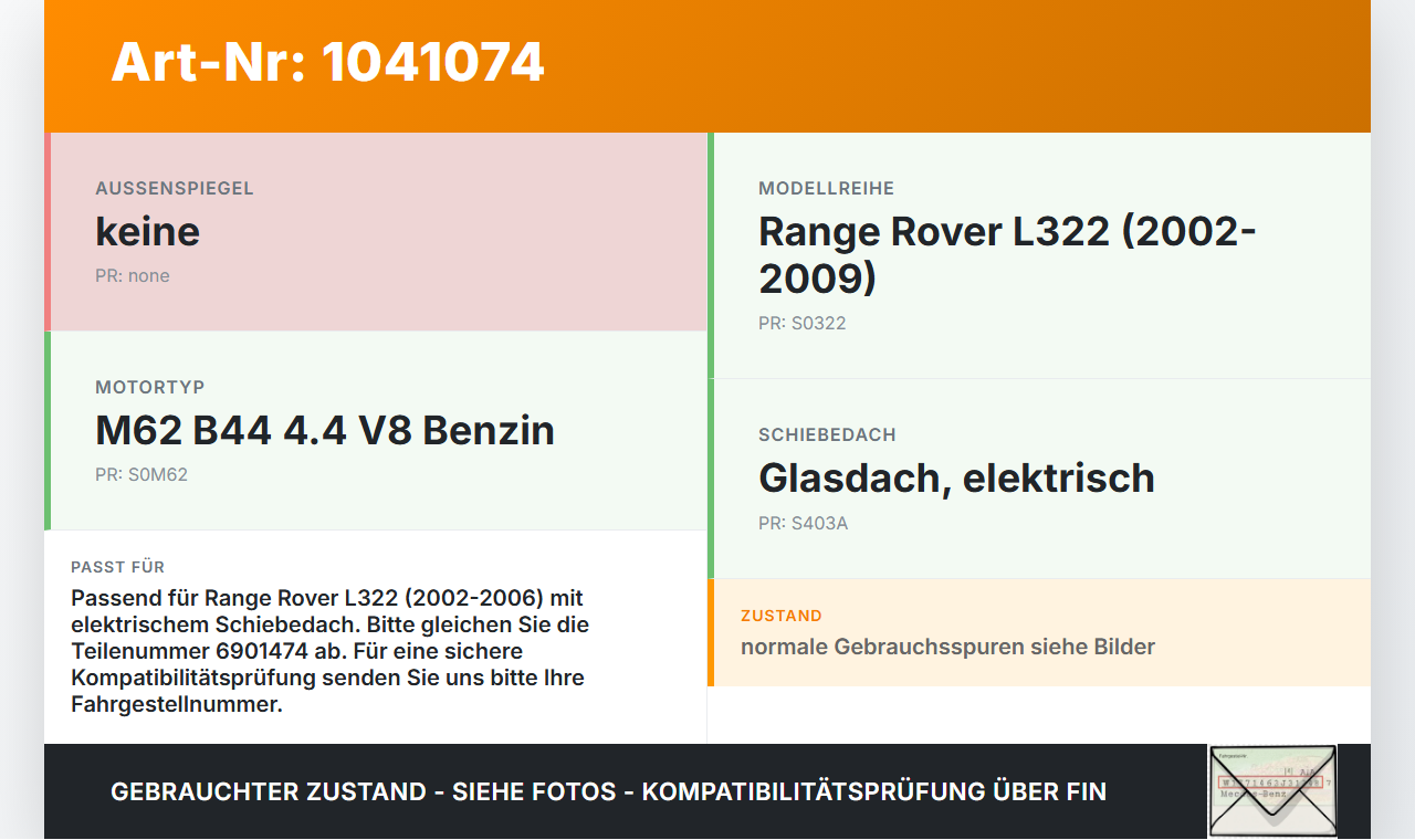 Land Range Rover III L322 02-06 Schalter Schiebedachschalter Land Range Rover III L322 02-06 02.08.2002... Vorschau 3