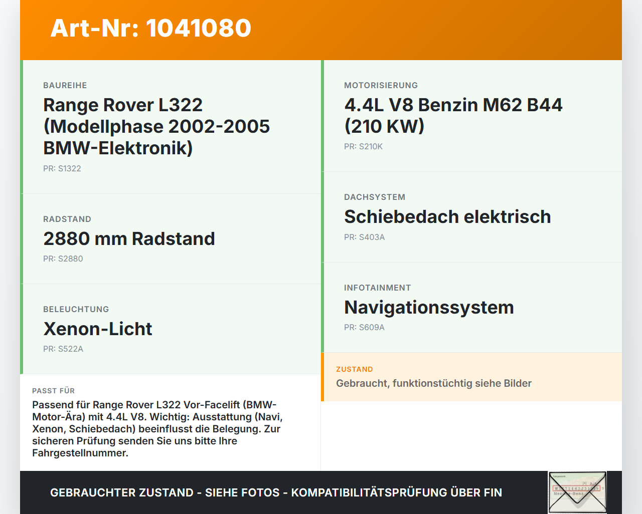 Land Range Rover III L322 02-06 4,4 210KW Sicherungskasten Zentralelektrik Land Range Rover III L322 02-06... Vorschau 3