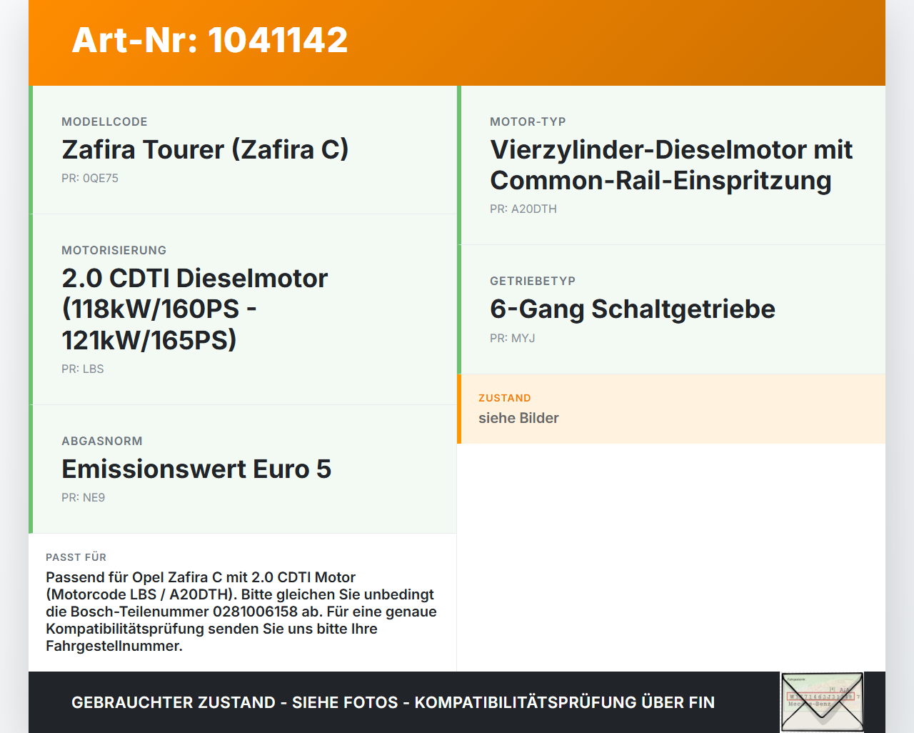 Opel Zafira C 11-16 CDTi 2,0 121KW Railsensor Drucksensor Opel Zafira C 11-16 16.10.2014 0281006158 gebraucht Vorschau 3