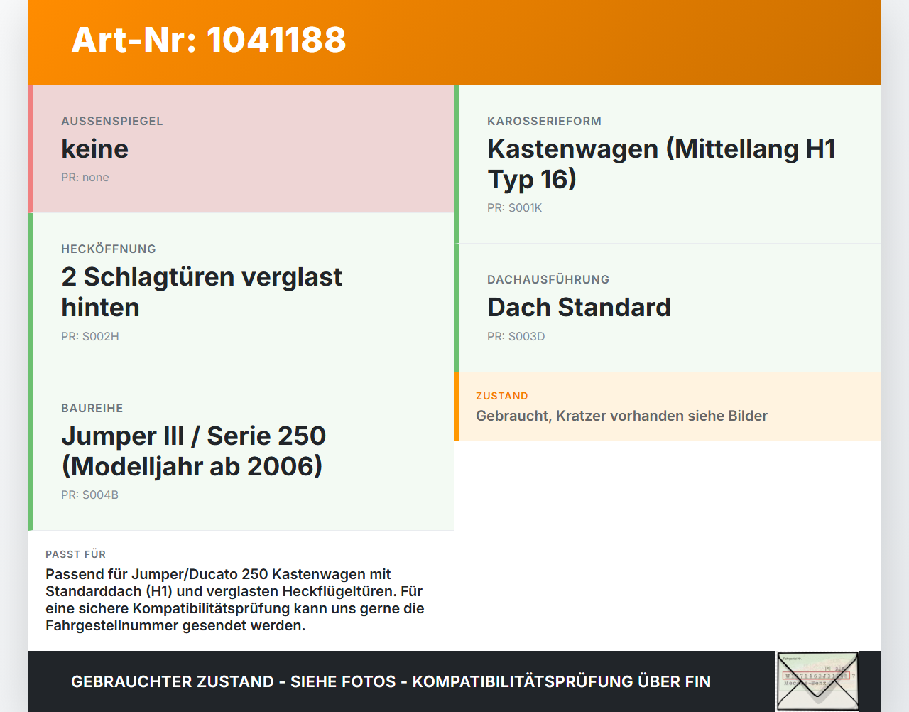 Jumper Ducato 250 06-14 Kasten Bremslicht 3te Bremsleuchte für Klappe Jumper Ducato 250 06-14 20.04.2007 gebraucht Vorschau 3