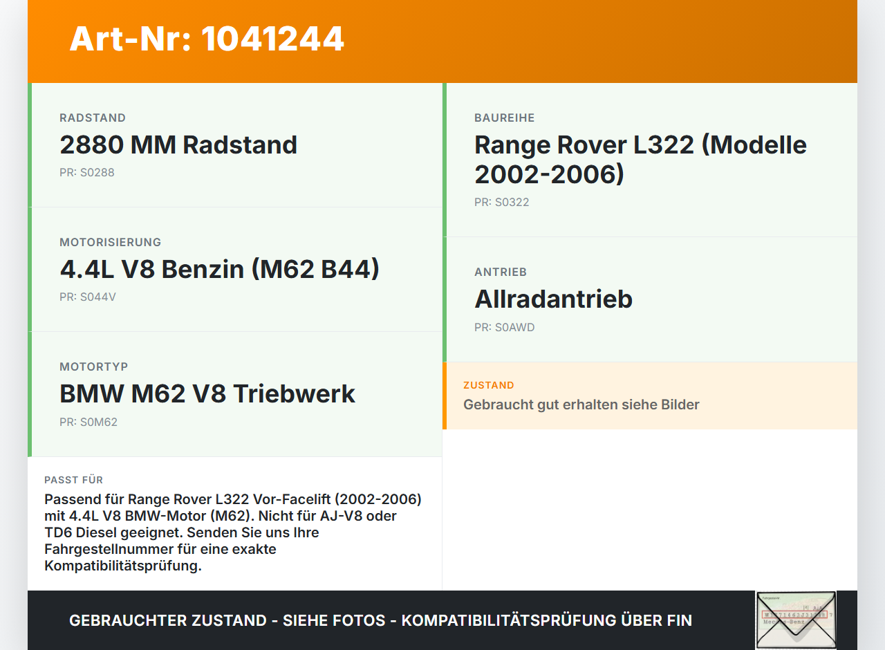 Land Range Rover III L322 02-06 4,4 210KW Träger Verkleidung für Lüfter Lüfterzarge Land Range Rover III L322 02-06... Vorschau 3
