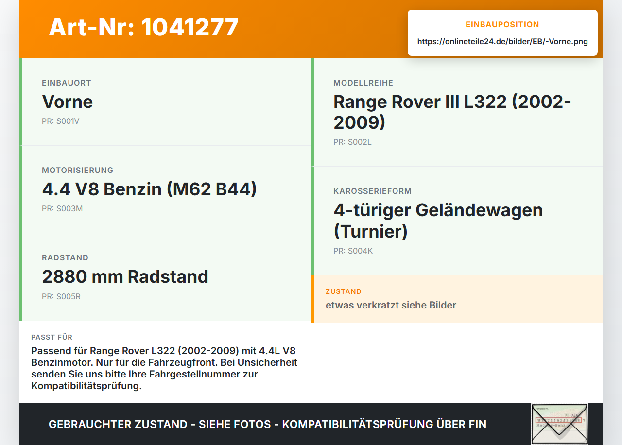 Land Range Rover III L322 02-06 Stoßstangenträger Stoßfängerträger Querträger Vorne Land Range Rover III L322 02-06... Vorschau 3