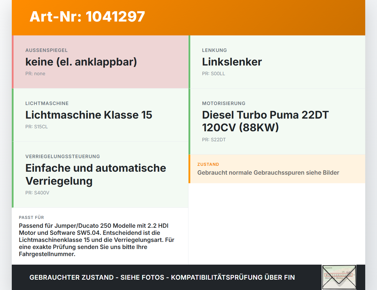 Jumper Ducato 250 06-14 HDI 2,2 88KW Sicherungskasten Zentralelektrik SW5.04 Jumper Ducato 250 06-14 20.04.2007... Vorschau 3
