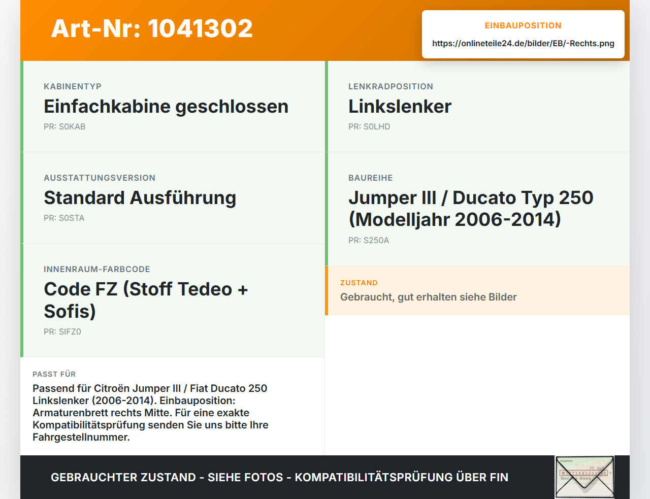 Jumper Ducato 250 06-14 Luftdusche Luftdüse Rechts Mitte Jumper Ducato 250 06-14 20.04.2007 ST4358-1 LS385800 gebraucht Vorschau 3