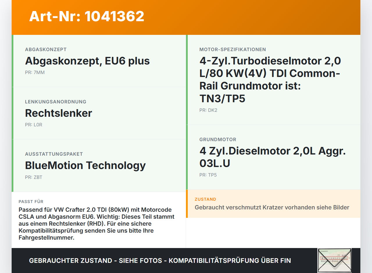 VW Crafter 2E 35 11-16 TDI 2,0 80KW Luftfilterkasten Luftfiltergehäuse VW Crafter 2E 35 11-16 07.10.2016 2E0129601D... Vorschau 3