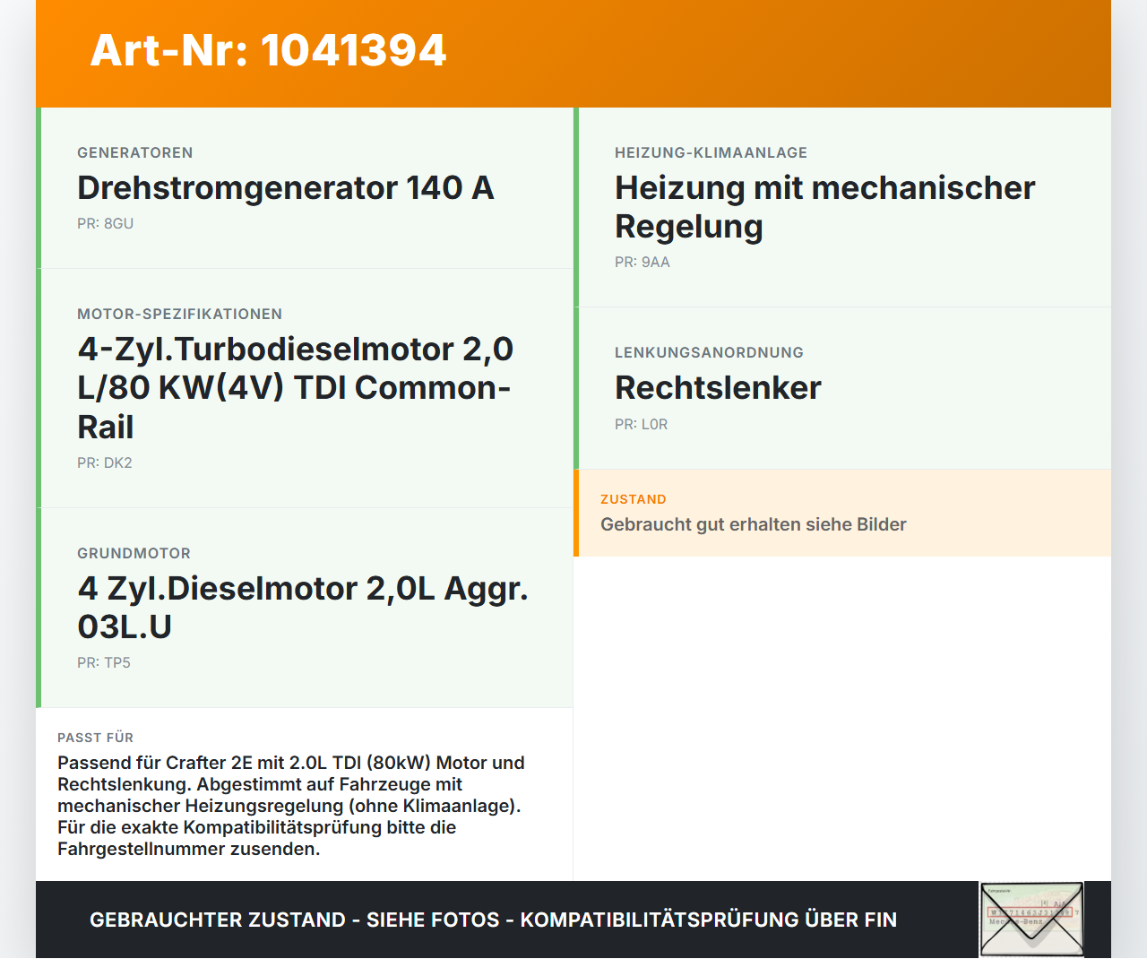 VW Crafter 2E 35 11-16 TDI 2,0 80KW Träger Verkleidung für Lüfter Lüfterzarge VW Crafter 2E 35 11-16 07.10.2016... Vorschau 3