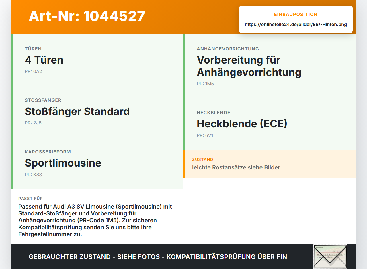 Audi A3 8V 8VS 16-20 Stoßstangenträger Stoßfängerträger Querträger Träger Hinten Audi A3 8V 8VS 16-20 18.12.2019... Vorschau 3