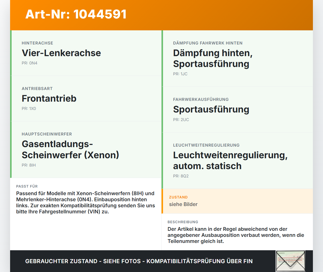 Audi A3 8V 8VS 16-20 Niveausensor Xenon LWR Sensor Neigung Audi A3 8V 8VS 16-20 18.12.2019 5Q0512521J gebraucht Vorschau 3