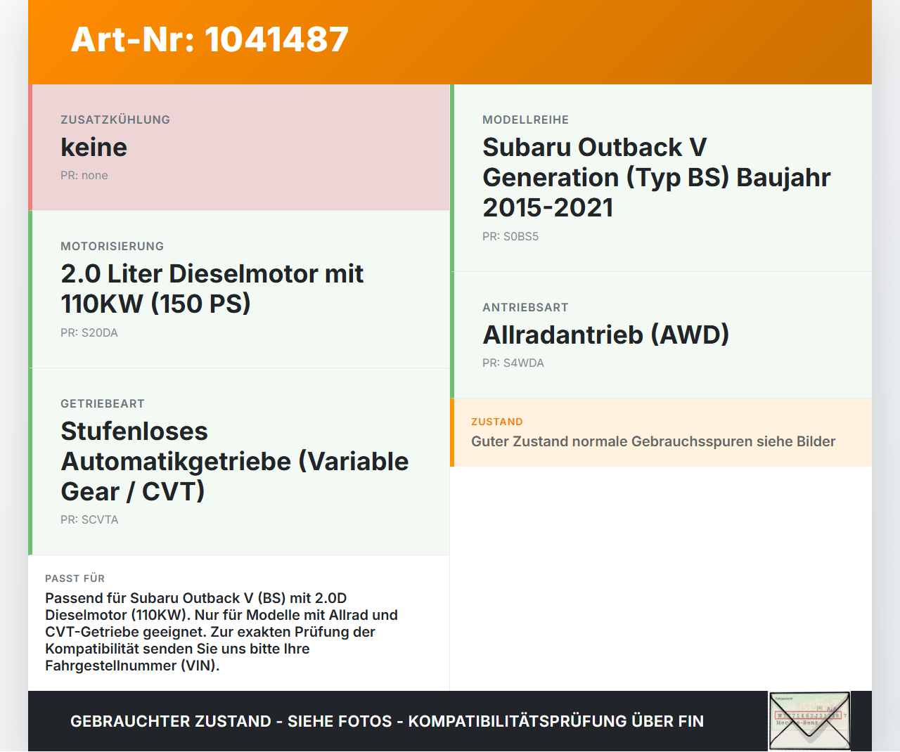 Subaru Outback V BS 15-21 2,0D 110KW Ölfiltergehäuse Gehäuse Halter für Ölfilter Subaru Outback V BS 15-21... Vorschau 3