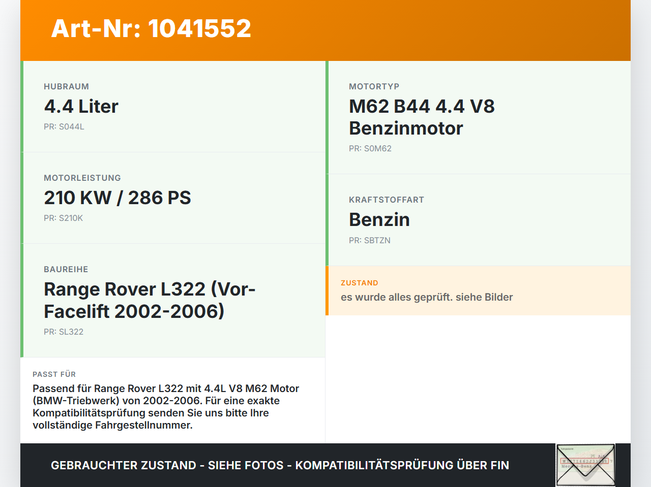 Land Range Rover III L322 02-06 4,4 210KW Unterdruckventil Magnetventil Land Range Rover III L322 02-06 02.08.2002... Vorschau 3