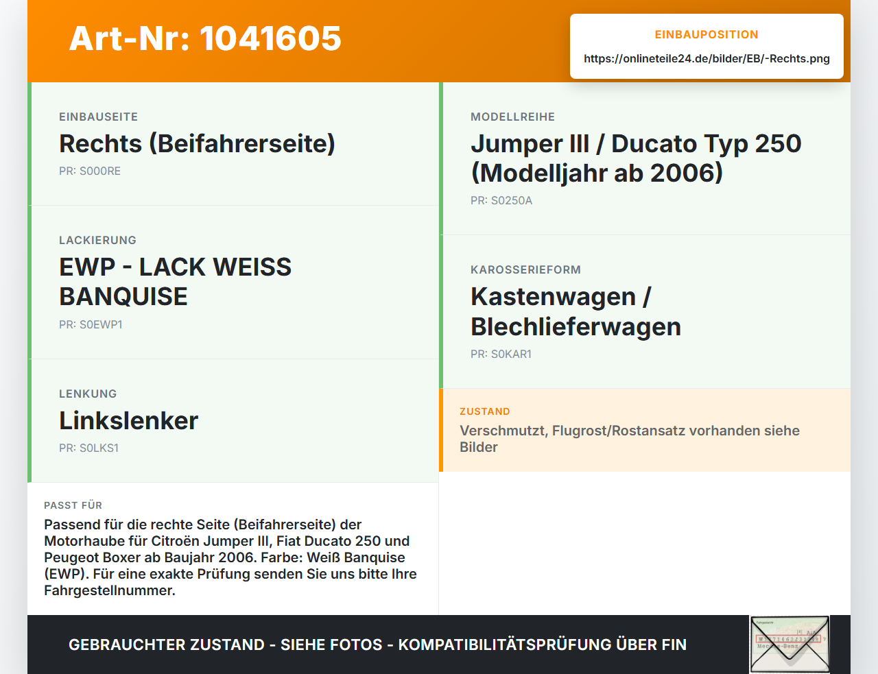 Jumper Ducato 250 06-14 Kasten Scharnier für Motorhaube Motorhaubenscharnier Rechts Jumper Ducato 250 06-14... Vorschau 3