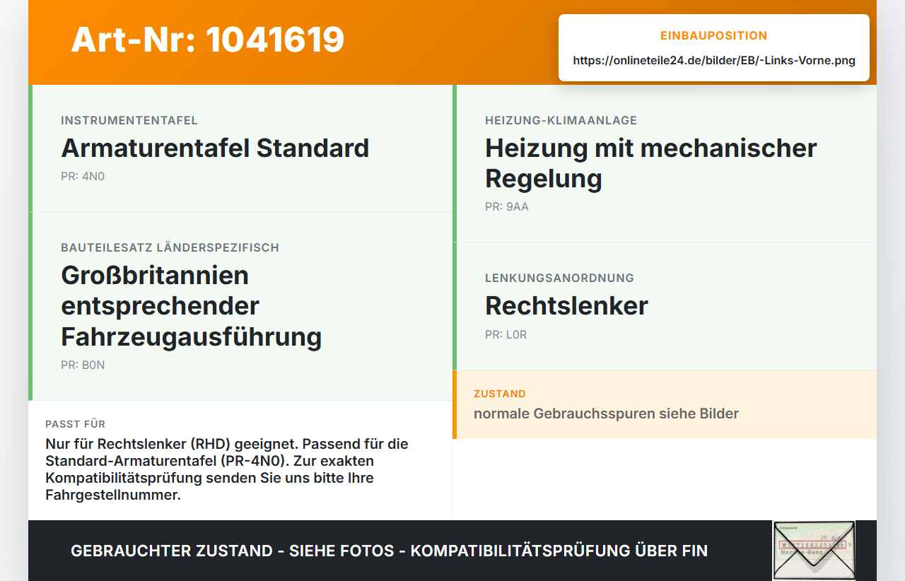 VW Crafter 2E 35 11-16 RHD Abdeckung Armaturenbrett Defrost Links Vorne VW Crafter 2E 35 11-16 07.10.2016... Vorschau 3