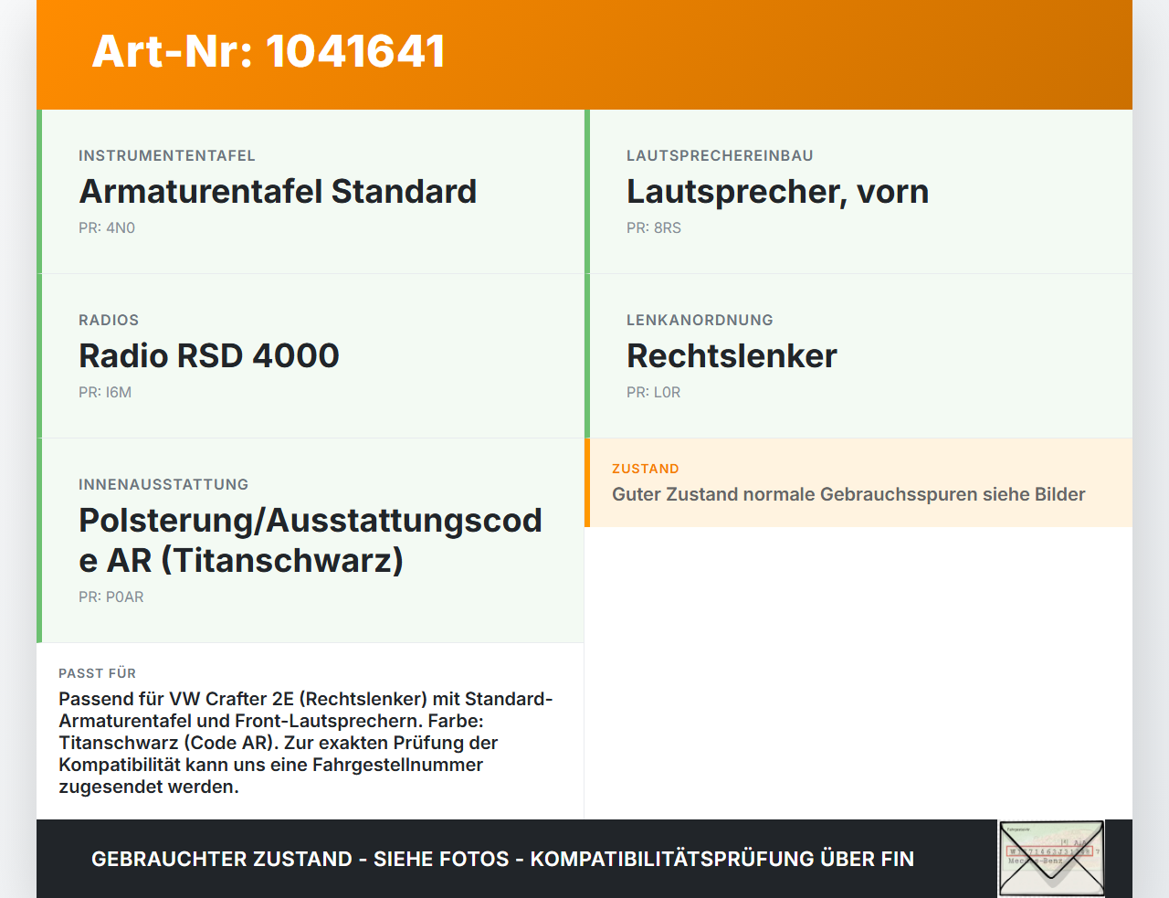 VW Crafter 2E 35 11-16 Lautsprecherblende Blende VW Crafter 2E 35 11-16 07.10.2016 2E0857206A gebraucht Vorschau 3