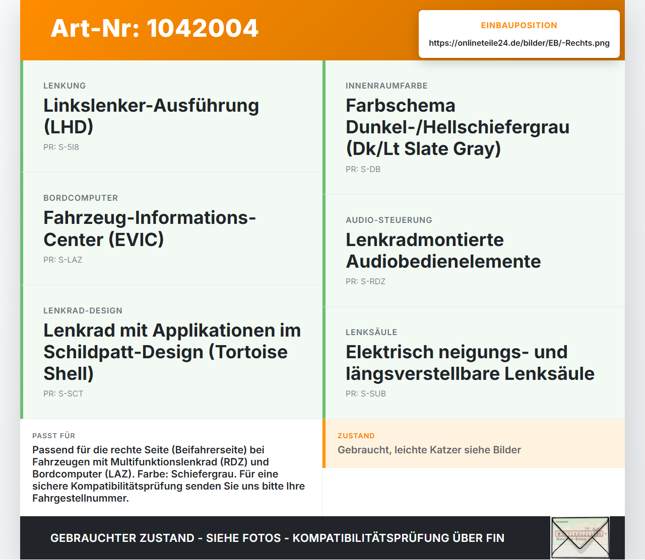 Chrysler 300C LE 04-07 Lenkradschalter Multifunktionstasten Lenkrad Schalter Rechts Chrysler 300C LE 04-07... Vorschau 3