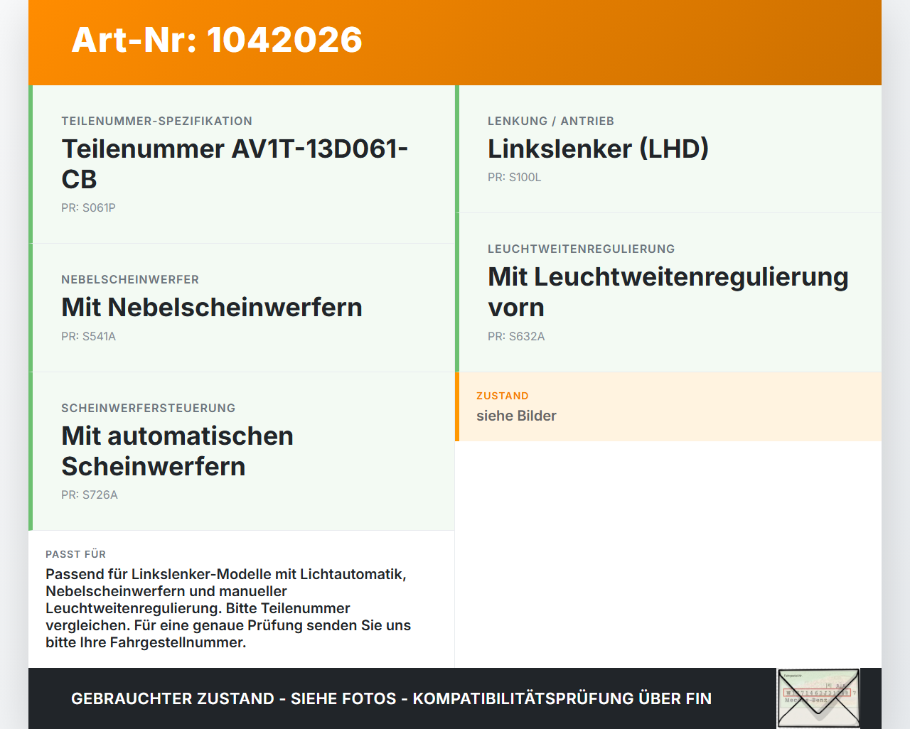 Ford Transit Courier 14-18 Lichtschalter Schalter Ford Transit Courier 14-18 04.07.2014 AV1T-13D061-CB gebraucht Vorschau 3