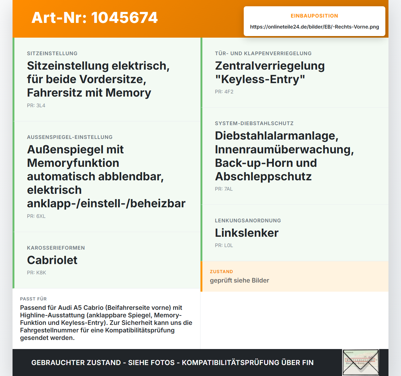 Audi A5 8F Cabrio 09-12 Steuergerät Türsteuergerät Rechts Vorne Audi A5 8F Cabrio 09-12 25.08.2011 8T0959792M... Vorschau 3