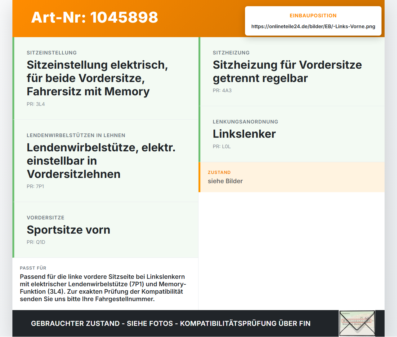 Audi A5 8F Cabrio 09-12 Stellmotor für Elektr. Sitzverstellung Links Vorne Audi A5 8F Cabrio 09-12 25.08.2011... Vorschau 3