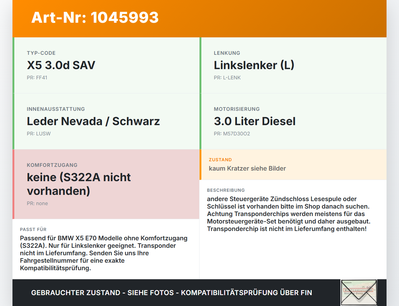BMW X5 35d E70 06-10 Zündschloss Funkschlüsseleinschub Start Stop Schalter BMW X5 35d E70 06-10 16.06.2009 6966714... Vorschau 3