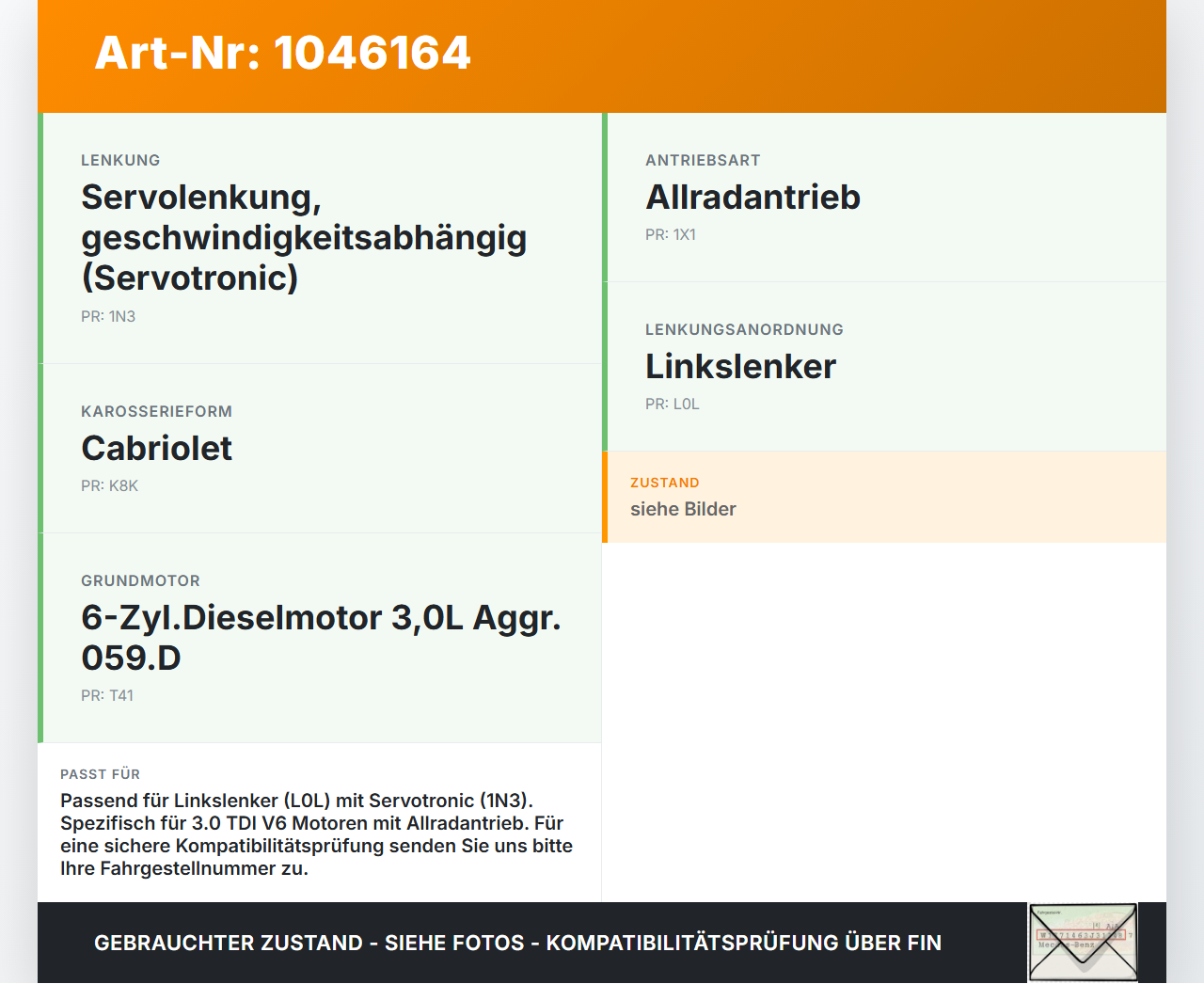 Audi A5 8F Cabrio 09-12 Lenkungsteil Kreuzgelenk Audi A5 8F Cabrio 09-12 25.08.2011 8K1419753F 1112100A... Vorschau 3