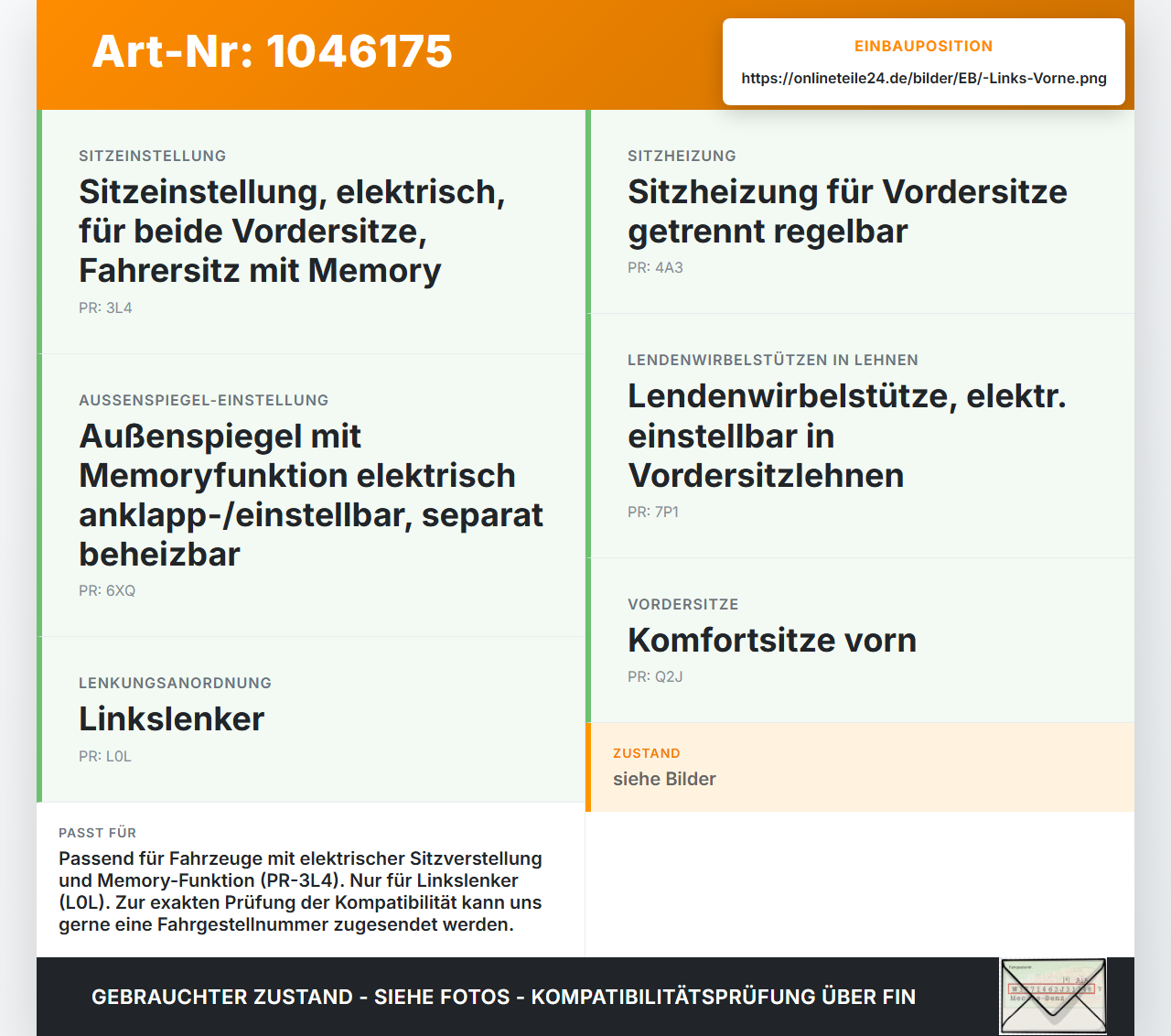 Skoda Superb 3T4 08-13 Steuergerät SG Sitz und Lehnenverstellung Links Vorne Skoda Superb 3T4 08-13 20.06.2008... Vorschau 3