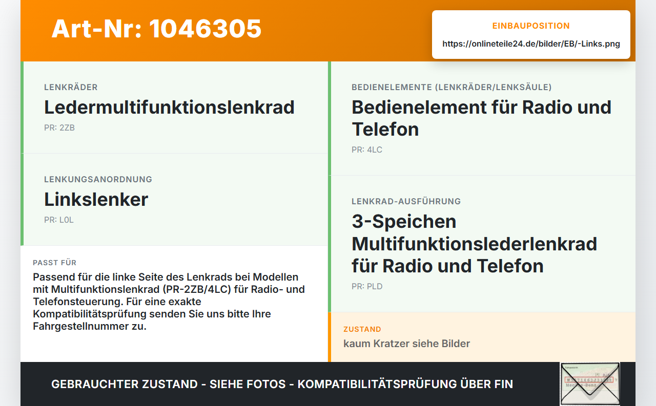 Skoda Superb 3T4 08-13 Lenkradschalter Multifunktionstasten Schalter für Lenkrad Links Skoda Superb 3T4 08-13... Vorschau 3