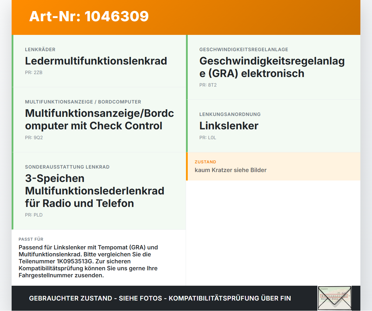 Skoda Superb 3T4 08-13 Lenkstockschalter Blinkerschalter Blinker Skoda Superb 3T4 08-13 20.06.2008 1K0953513G... Vorschau 3
