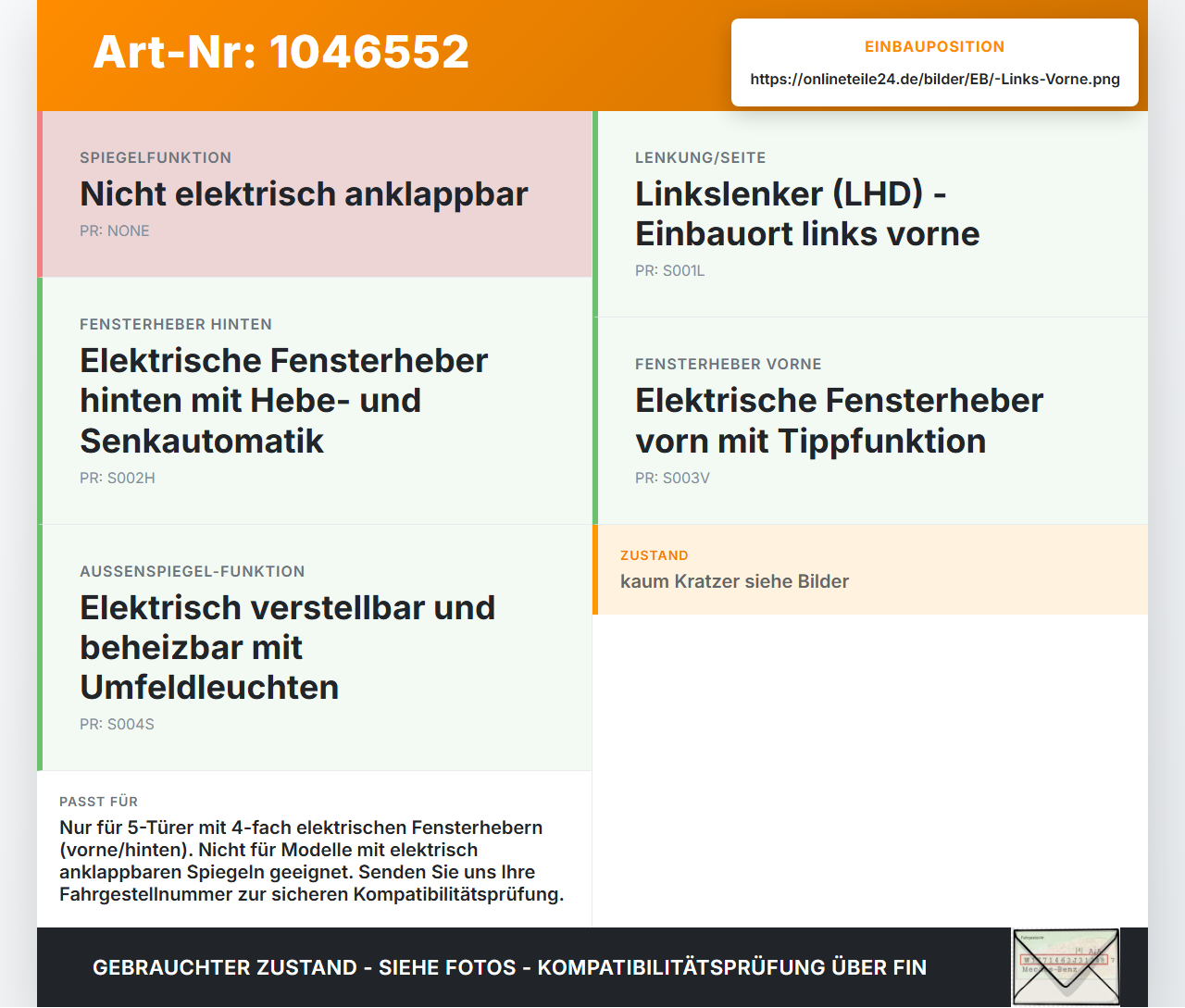Ford Fiesta VII 17-21 5T Fensterheberschalter Schalter mit Spiegelverstellung Links Vorne Ford Fiesta VII 17-21... Vorschau 3