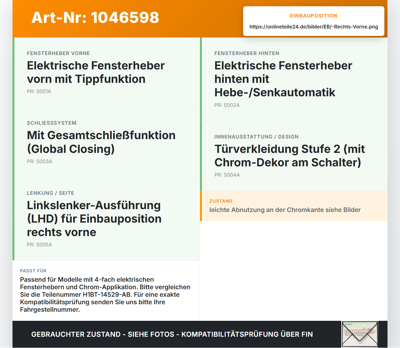 Ford Fiesta VII 17-21 5T Fensterheberschalter Schalter Rechts Vorne Ford Fiesta VII 17-21 12.07.2017 H1BT-14529-AB... Vorschau 3
