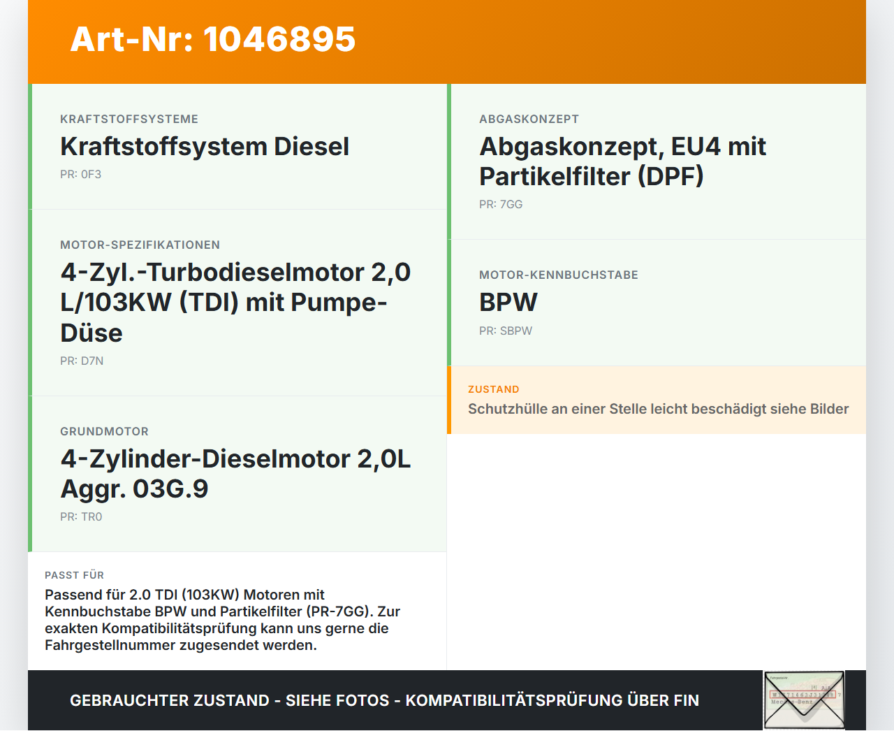 Audi A4 8E B7 04-08 TDI 2,0 103KW Sensor Abgastemperatursensor Abgassonde Audi A4 8E B7 04-08 12.07.2006... Vorschau 3