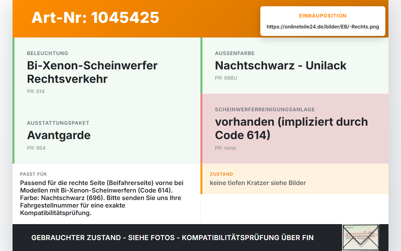 Mercedes A200 W169 04-08 Deckel Klappe Abdeckung für Waschdüse Scheinwerfer SRA Rechts Mercedes A200 W169 04-08... Vorschau 3